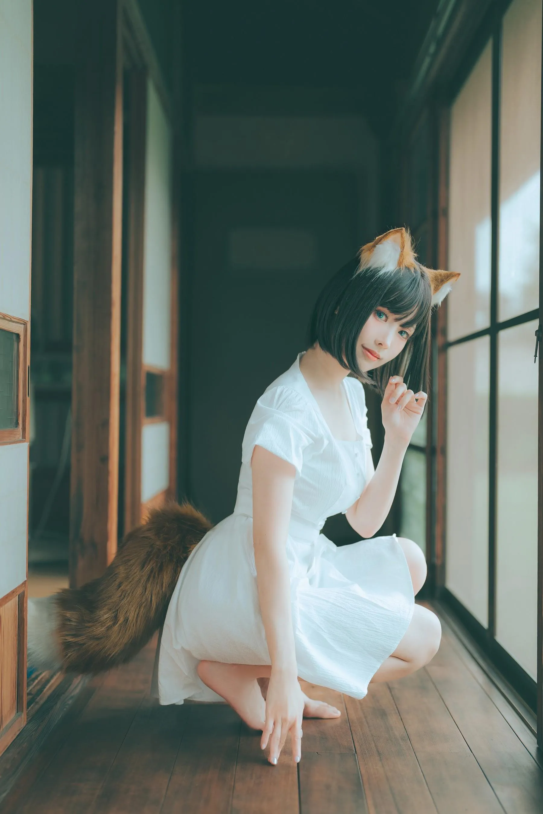 ElyEE子 – NO.114 2023.July B-Dongitsune ~White dress 白洋裝狐少女 [60P]插图